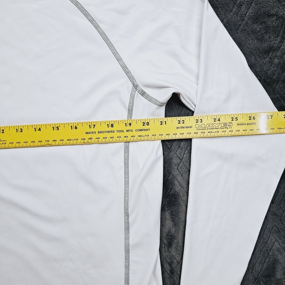 Thermal Base Layer Shirt Mens Large White Long Sleeve Golf Performance